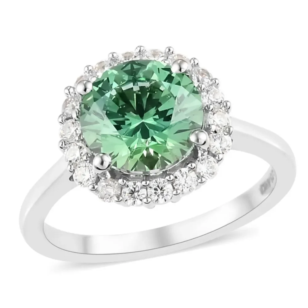 Zirconia Halo Ring